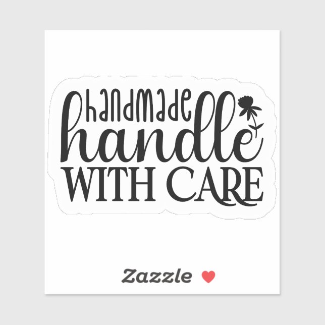 Adesivo Manuscrito - Manipule com cuidado (Folha)