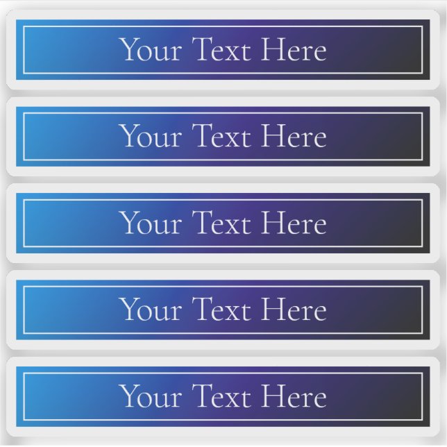 Adesivo Mão Azul Brilhante Moderno e Gradiente Roxo (Frente)