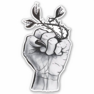 Adesivo Mão Com Unhas Negras E Anel De Monstro