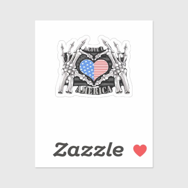 Adesivo Mãos do Esqueleto da América (Folha)