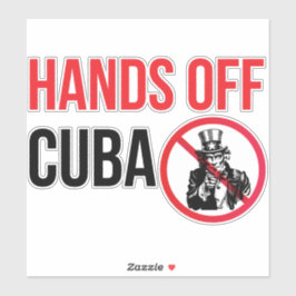 Adesivo Mãos Fora de Cuba