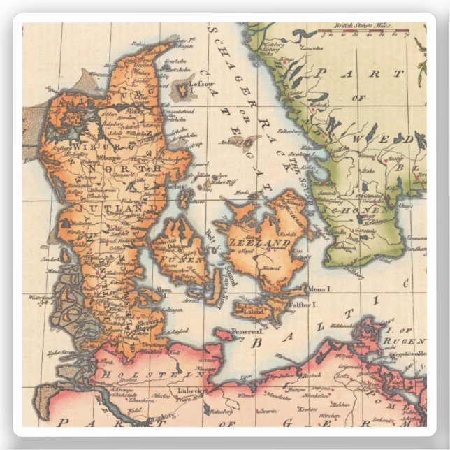 Adesivo Mapa antigo antigo inspirado (10) (Frente)