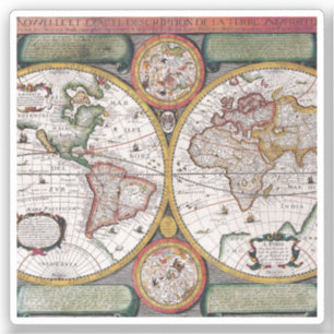 Adesivo Mapa antigo antigo inspirado (12)