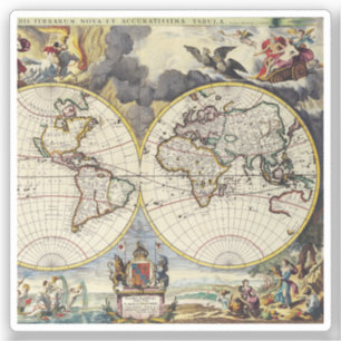 Adesivo Mapa antigo antigo inspirado (4)