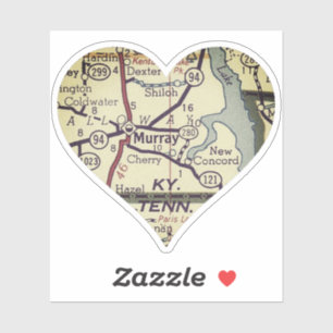 Adesivo Mapa antigo do Murray KY