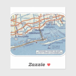 Adesivo Mapa Clássico da Babylon NY