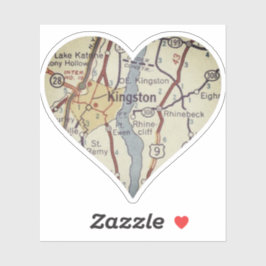 Adesivo Mapa Clássico do Kingston NY