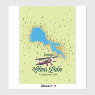 Adesivo mapa Clear Lake California USA
