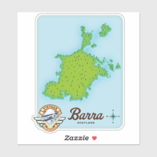 Adesivo Mapa da Barra Escócia