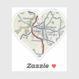 Adesivo Mapa da Califórnia em Yreka