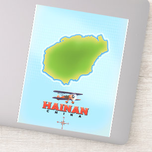 Adesivo Mapa da China Hainan