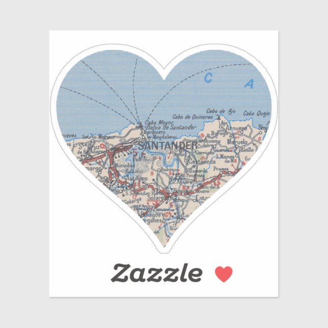 Adesivo Mapa da Espanha Santander (Folha)