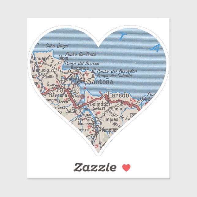 Adesivo Mapa da Espanha Santoña (Folha)