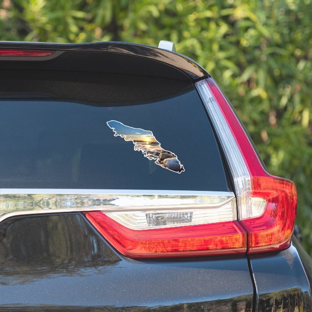 Adesivo Mapa da ilha de Vancouver - Costa do Mar BC (Lado do carro)