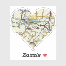 Adesivo Mapa da Imagem de Anaconda Montana