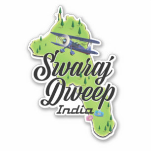 Adesivo Mapa da Índia Swaraj Dweep