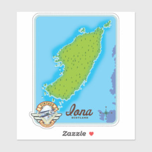 Adesivo Mapa da Iona Escócia