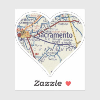 Adesivo Mapa da Vintage do Amor Sacramento