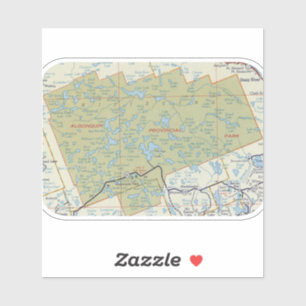 Adesivo Mapa da Vintage do Parque Algonquin