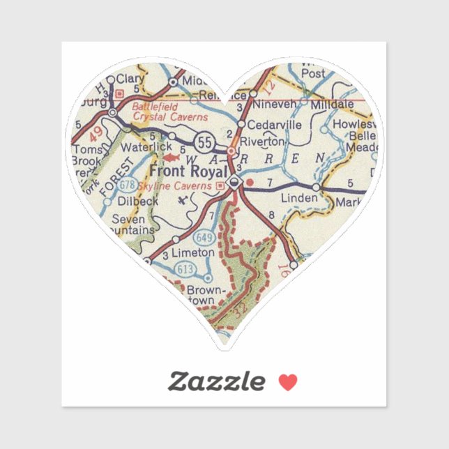 Adesivo Mapa da Vintage Real da Frente (Folha)