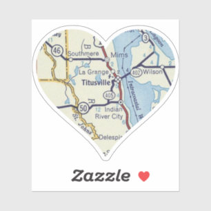 Adesivo Mapa da Vintagem de Titusville