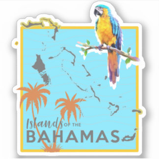 Adesivo Mapa das Vacinas de Papagaio Bahamas