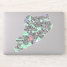 Mapa de Arte do Word em Nova Iorque, na Ilha State