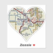 Mapa de Bozeman Montana Vintage