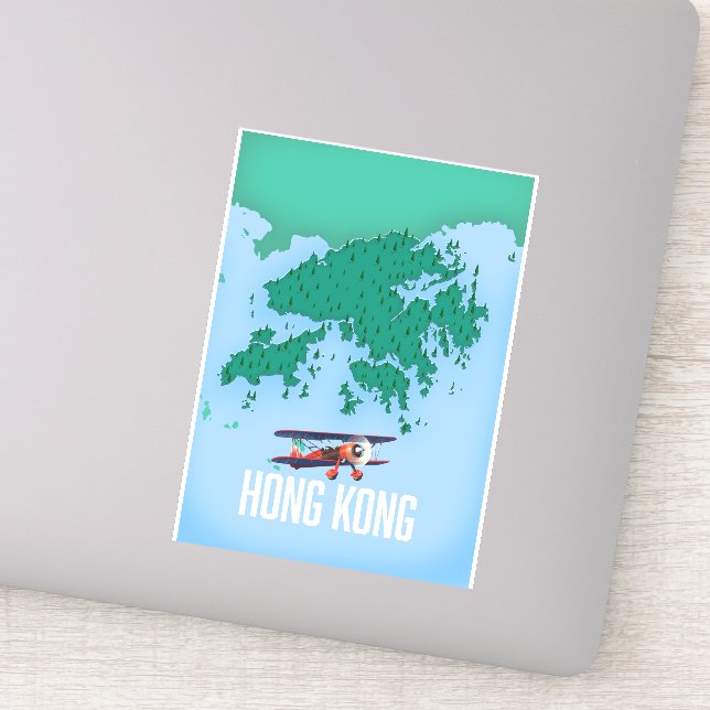 Adesivo Mapa de Hong Kong (Detalhe)