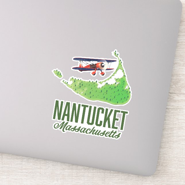 Adesivo Mapa de Massachusetts Nantucket (Detalhe)
