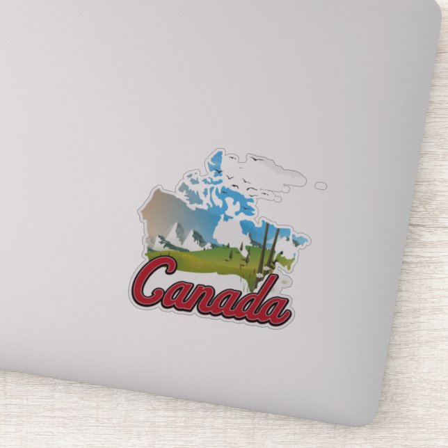Adesivo Mapa de Paisagem do Canadá (Detalhe)