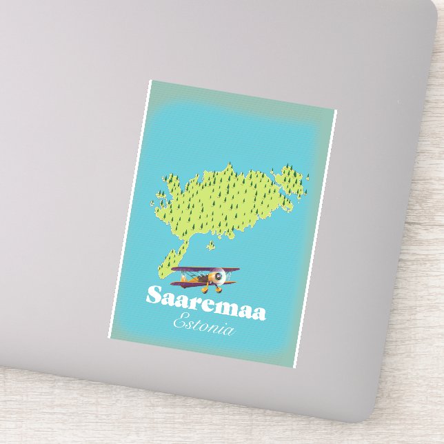 Adesivo Mapa de Saaremaa Estônia (Detalhe)