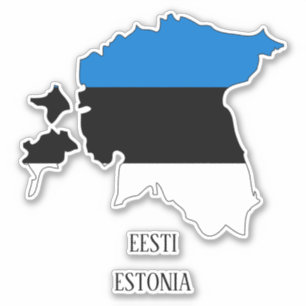 Adesivo Mapa de Sinalizador da Estônia