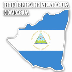 Adesivo Mapa de Sinalizador da Nicarágua