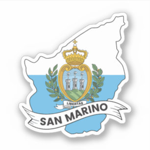 Adesivo Mapa de Sinalizador de São Marino