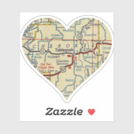 Adesivo Mapa de Tahlequah OK