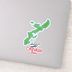 Adesivo Mapa de viagem de Okinawa no Japão