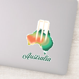 Adesivo Mapa do críquete da Austrália.