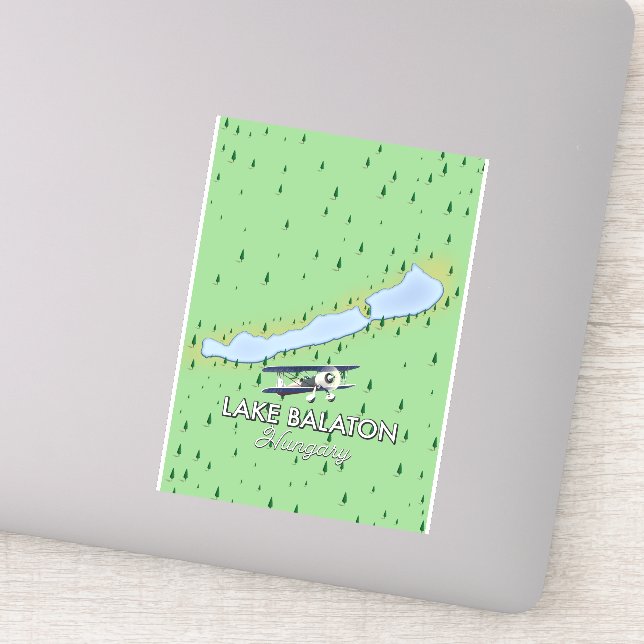 Adesivo Mapa do Lago Balaton Hungria (Detalhe)