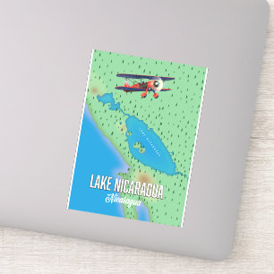 Adesivo Mapa do Lago Nicarágua, Nicarágua