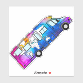 Adesivo mapa do mundo de aquarela RV - STICKER