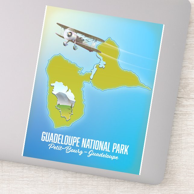 Adesivo Mapa do Parque Nacional de Guadalupe (Detalhe)