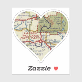 Adesivo Mapa do Parque Nacional Vulcânico de Lassen