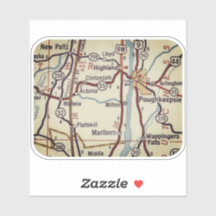 Mapa do Poughkeepsie Vintage