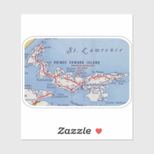 Adesivo Mapa do Príncipe Edward Island