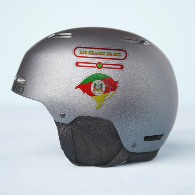 ADESIVO MAPA DO RIO GRANDE DO SUL. SAMER BRASIL (Lado do capacete)