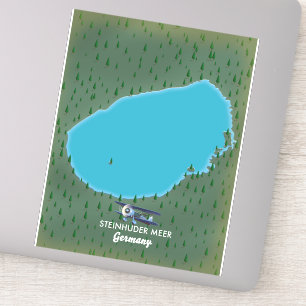 Adesivo Mapa do Steinhuder Meer Alemanha