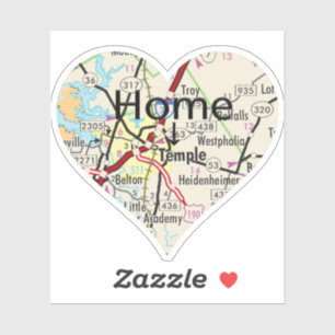 Adesivo Mapa do Templo do Texas