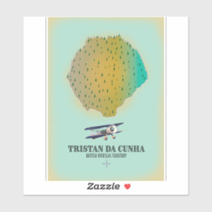 Adesivo Mapa do Território Ultramarino Britânico Tristan