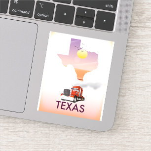 Adesivo Mapa do Texas Big Rig